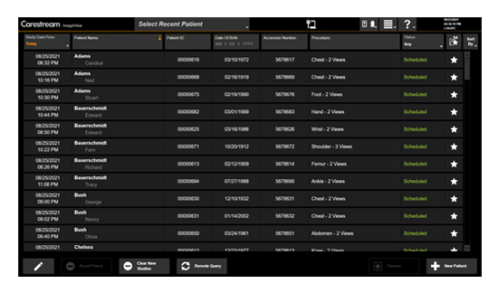 ImageView Software Patient Worklist